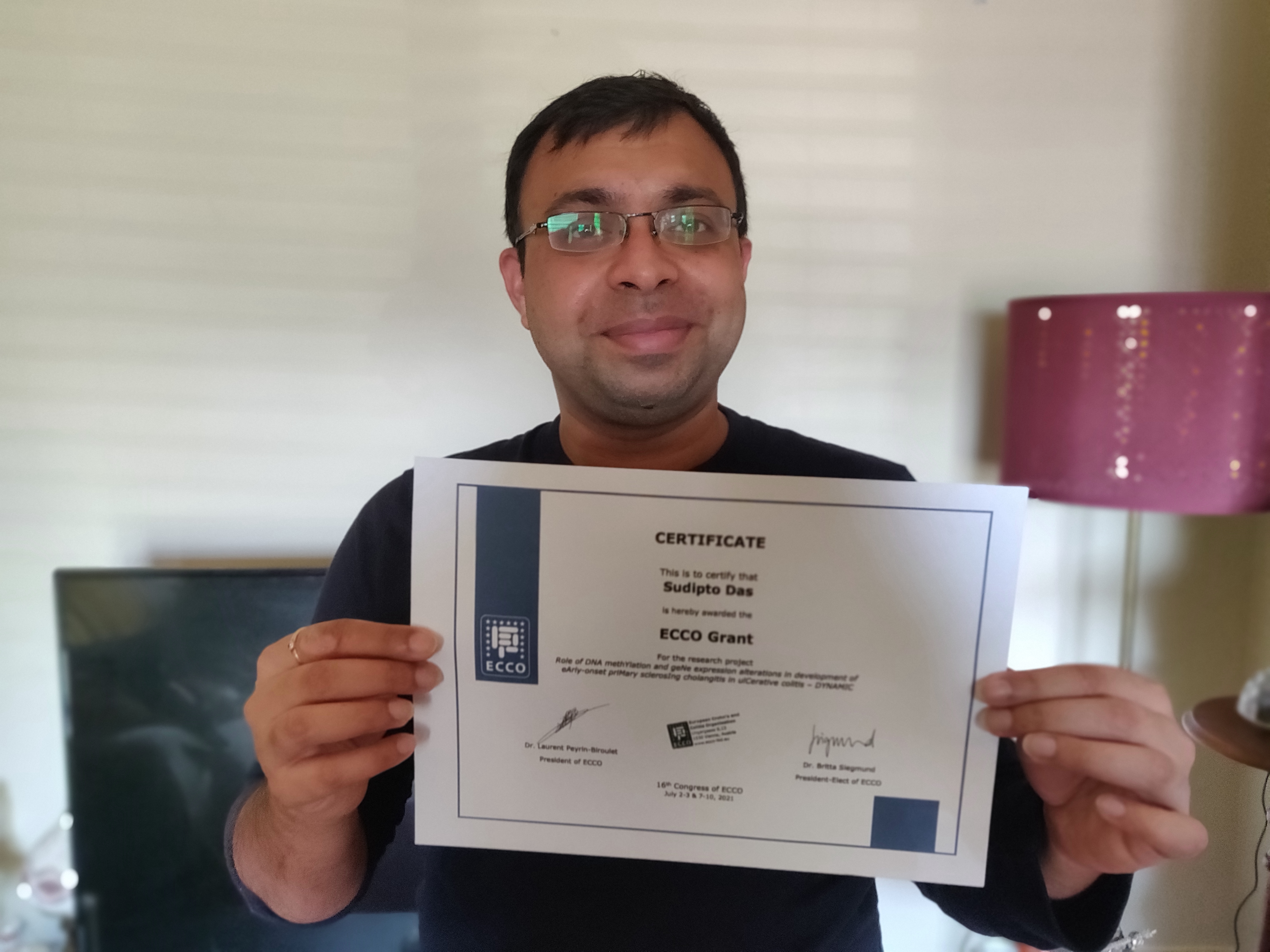 ECCO Grant 2021 Sudipto Das (Ireland)