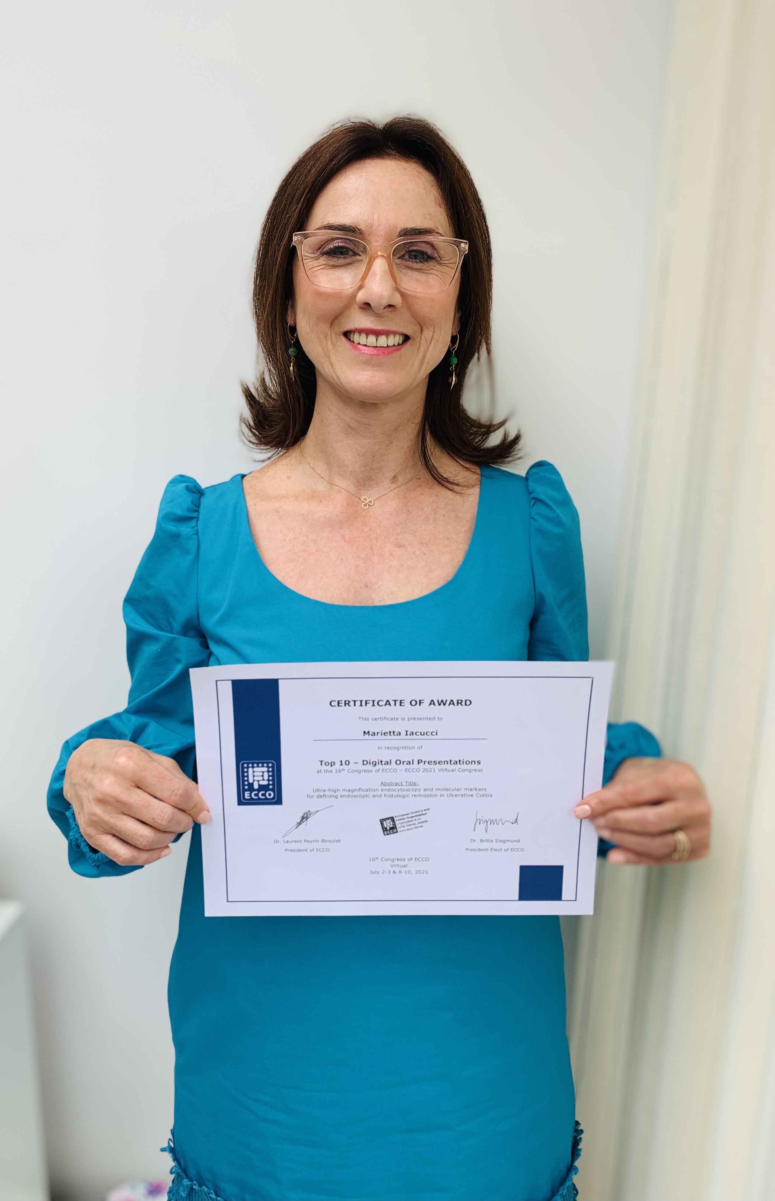 Top 10 DOP Award 2021 Marietta Iacucci United Kingdom